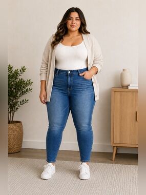Levi’s 721 Big E High Rise Skinny Jeans Premium Denim 24W
